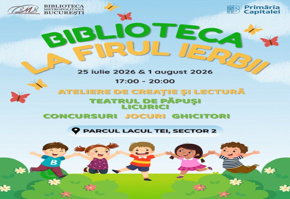 Biblioteca la firul ierbii revine în Parcul Tei!